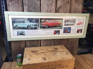 lot 60 image: Framed Vintage Rambler American Promo - Brochure