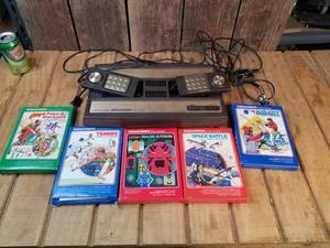 lot 181 image: Vintage Intellivsion Video Game Console - Controls - Games