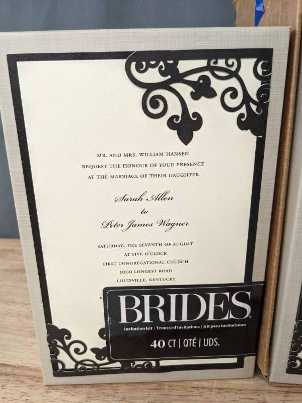 lot 48 image: Set of 11 NEW BRIDES Boxed Invitations (40 per package) O