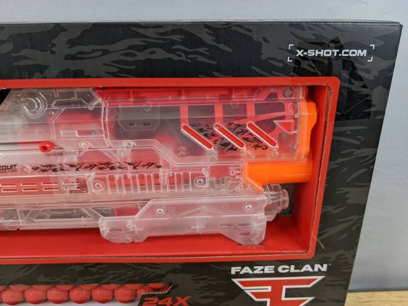 lot 45A image: Brand New Zuru X-Shot FaZe Clan RAGEQUIT with 24 Dart Balls N