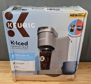 lot 17 image: Keurig K-Iced Essentials Gray Iced and Hot Single-Serve K-Cup Pod Coffee Maker X