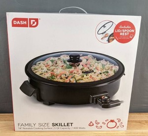 lot 31 image: NEW Dash Family Size Electric Skillet with 14 inch Nonstick Surface X