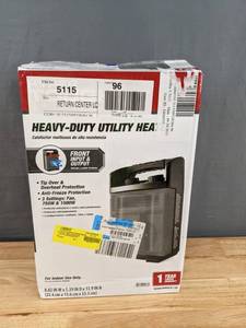 lot 46 image: NEW Hyper Tough Black 1500w Heavy Duty 2-Setting Electric Utility Space Heater X
