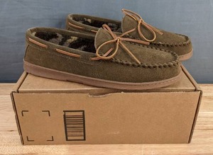 lot 81A image: New Sperry Mens Size 12 Top Sider Moccasins - Brown N