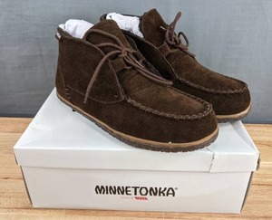 lot 116A image: NEW Minnetonka Mens Size 11 Torrey Slippers - Chocolate N