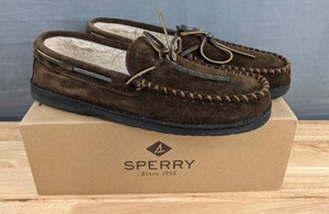 lot 85A image: Sperry Mens Size 12 Doyle Moccasin Slipper - Brown N