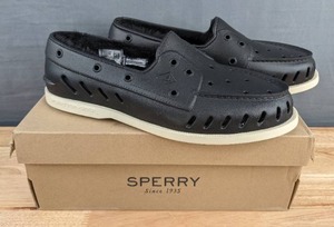 lot 78A image: NEW Sperry Mens Size 12 Authentic Original Float Boat Shoe - Black N