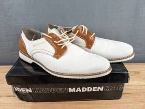 lot 63 image: Madden WhiteTan Mens Size 12 Shoes   K