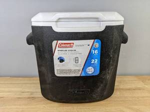 lot 132 image: Coleman 16 Quart Wheeled Cooler   K