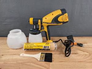 lot 123 image: Wagner Spray Paint Gun, Paintbrush and Paint Roller   K