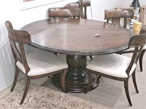 lot 766A image: Dining Table Set - Table, (6) Chairs