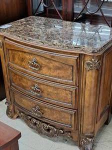 lot 849 image: Ashley Wood Night Stand 3-drawer