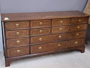 lot 849A image: E.J. Victor Walnut Wood Dresser 14-drawer