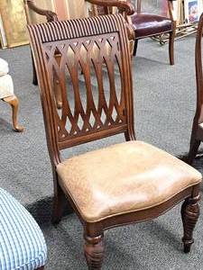 lot 867 image: Padded Wood Dining Side Chair
