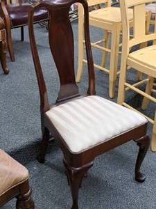 lot 868 image: Padded Wood Dining Side Chair