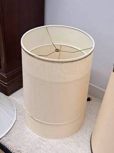 lot 918 image: Lot of (2) Cylinder Lamp Shades 17x15
