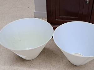 lot 921 image: Lot of (2) Cone Lamp Shades 12-12x18