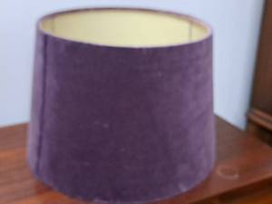 lot 924 image: Purple Velvet Lamp Shade 10-12x15