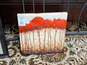 lot 929 image: Canvas Art - Lilies