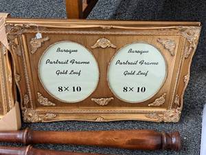 lot 930 image: Lot of (2) Baroque Portrait Frame Gold Leaf