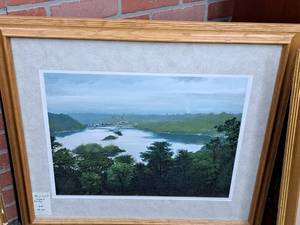 lot 934 image: Painting - Water Scene , Wood FrameSingle Matte