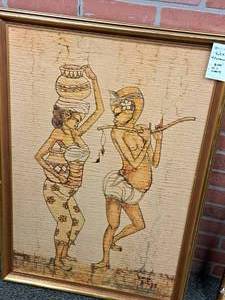 lot 936 image: Wall Art - Batik - Farmers , Framed