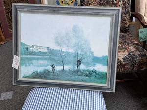 lot 943 image: Painting - Jean Baptiste Lamille Loretville d Array by Carot Signed , Framed