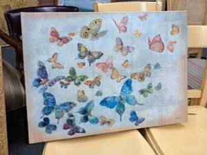 lot 946 image: Painting - Butterfly Collage