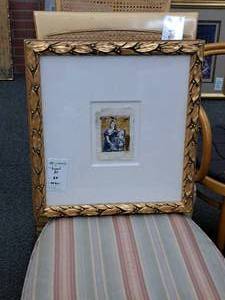lot 947 image: Art - Woman Portrait by Y. Malire Signed , FramedSingle Matte
