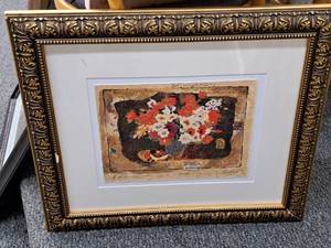 lot 950 image: Proof Print - Floral #A.P. 2750 Numbered , FramedSingle Matte
