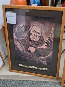 lot 965 image: Lithograph - Soaring Spirit by Donna J. Jacobson #229750 Signed&Numbered circa 1986 , Wood FrameGlass