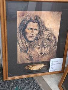 lot 966 image: Lithograph - Kindred Souls by Donna J. Jacobson #234750 Signed&Numbered circa 1993 , Wood FrameGlass