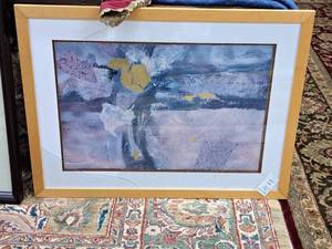 lot 973 image: Wall Art - Abstract , FramedSingle MatteGlass