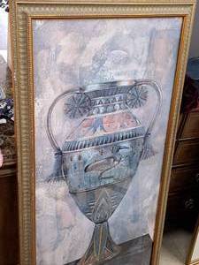 lot 983 image: Wall Art - Urn , Framed