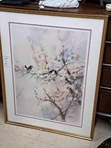 lot 984 image: Wall Art - Spring Blossoms by Brent Heighton , FramedSingle Matte