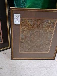 lot 989 image: Wall Art - Thongka From Tibet P-12 , FramedDouble MatteGlass