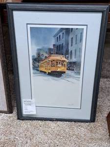 lot 995 image: Watercolor Art - Yesterday by Dave Riebe #1491500 Signed&Numbered Limited Edition , FramedSingle Matte
