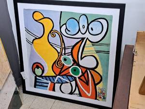 lot 997 image: Wall Art - Picasso Scarf , Framed