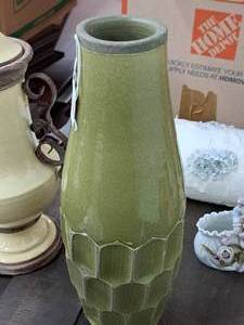 lot 1071 image: West Elm Hand Made Glazed Terracotta Vase 16