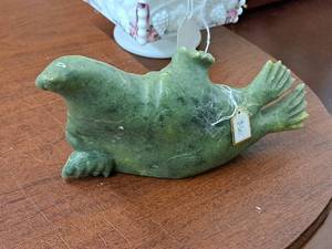 lot 1073 image: Sea Lion theme Canadian Eskimo Art