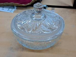 lot 1101 image: Crystal Candy Dish with Lid