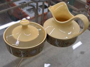 lot 1117 image: Creamer and Sugar Bowl