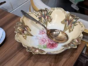 lot 1156 image: Serving Bowl with Serving Spoon