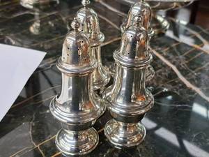 lot 570 image: Lot of (4) Sterling Silver Shakers
