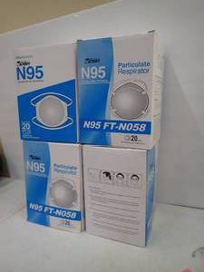 Be Safe This Winter or Doing Projects  4 boxes N95 Particulate Respirator Masks The good kind You never know