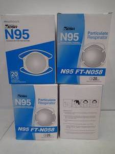Be Safe This Winter or Doing Projects  4 boxes N95 Particulate Respirator Masks The good kind You never know