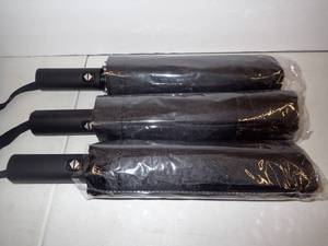 3 New Umbrellas - Press Button to Pop Open - Great gift idea Put in car