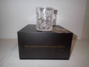 Set of 4 Lead Free Crystal Old Fashion Whiskey Glasses