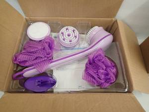 Bath Exfoliating Kit & Mini Rechargeable Fans - 2 pk