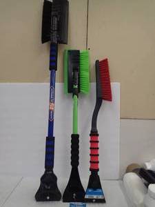 Ice Scrapers & Brushes  - 3 sizes - 2 that extend